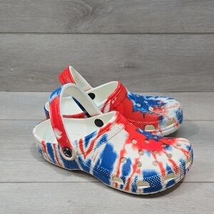 Crocs Women Outdoor Red & Blue Clogs Shoes Flats Sz 7